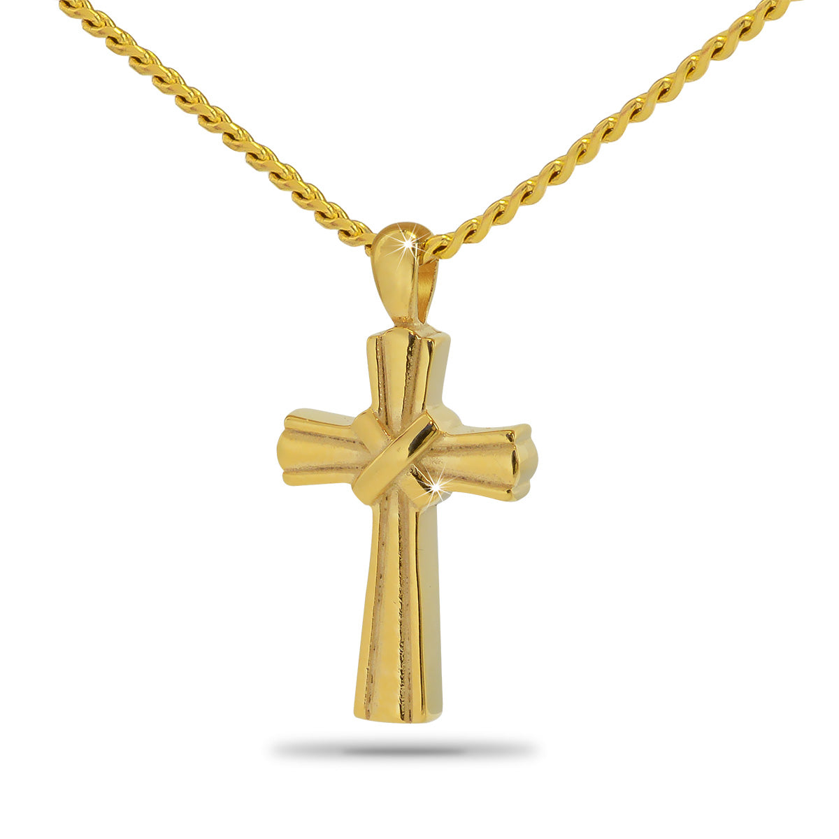 Cross of Rays Solid Gold Keepsake