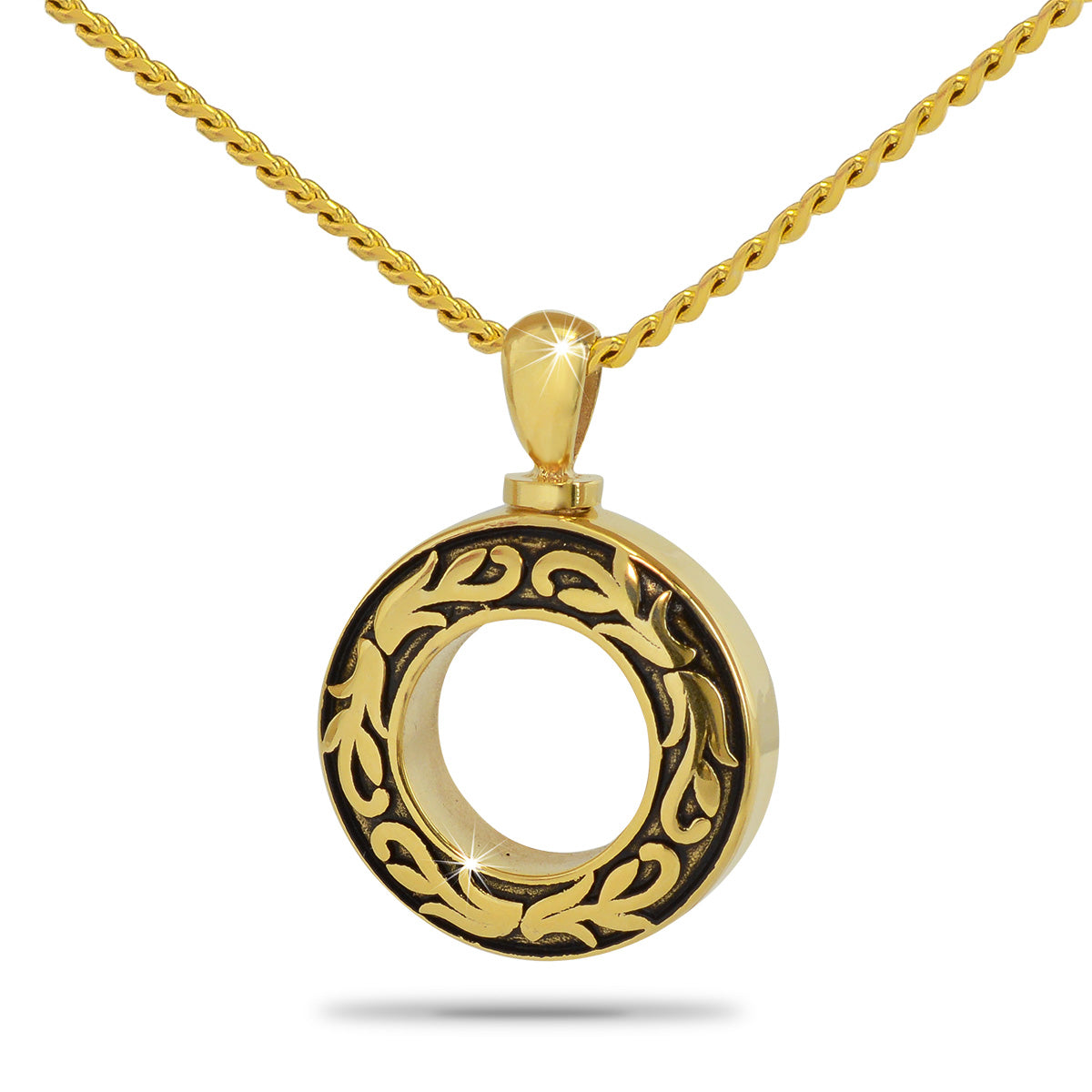 Life's Circle Solid Gold Pendant Keepsake