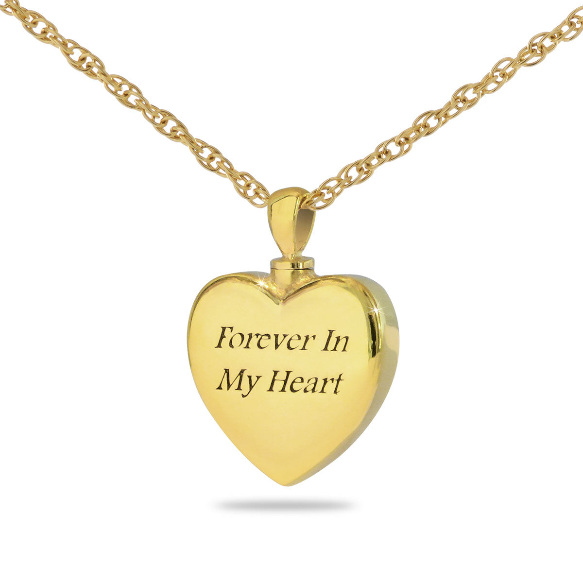Forever In My Heart Gold Steel Keepsake