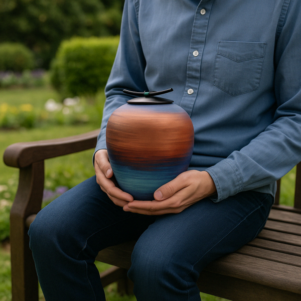 Earth Monument Raku Urn