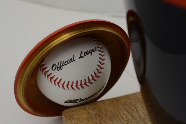 Orange and Black Baseball Urn